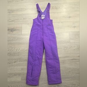 Purple Ski Snow Suit Bib Pants Overalls Grand Targhee Size Medium